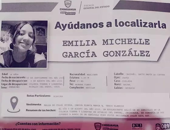 LA VICTIMADA ES EMILIA MICHELLE GARCÍA GONZÁLEZ
