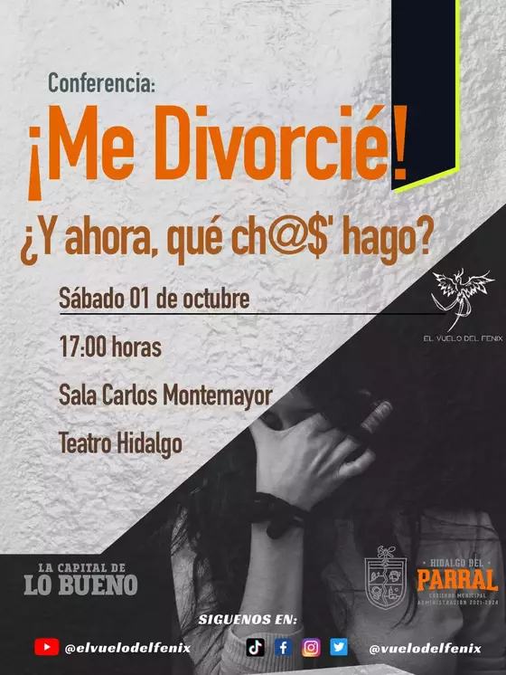 INVITAN A CONFERENCIA “¡ME DIVORCIE! ¿Y AHORA, QUÉ CH@#$% HAGO?” 